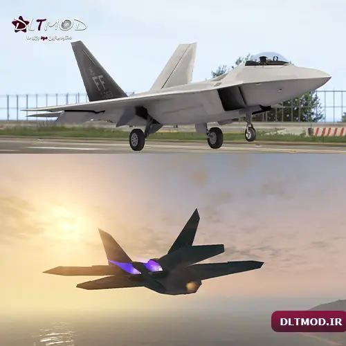 مود جنگنده F-22 Raptor 1.7 برای بازی GTA V