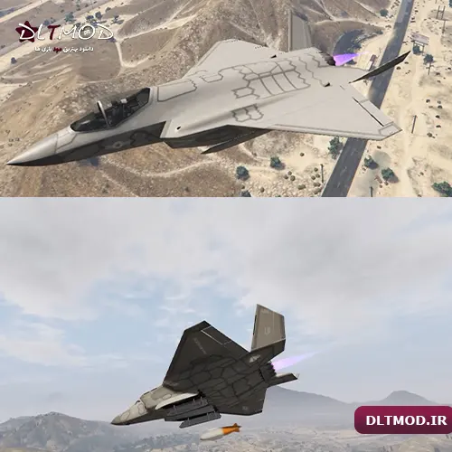 مود جنگنده F160 Raiju Mod [Replace] 1.1 برای بازی GTA V