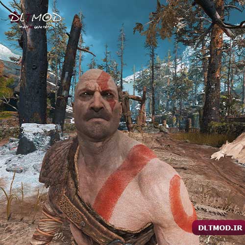 مود کریتوس بدون ابرو و ریش با Dead Eyes برای بازی God Of War رگناروک