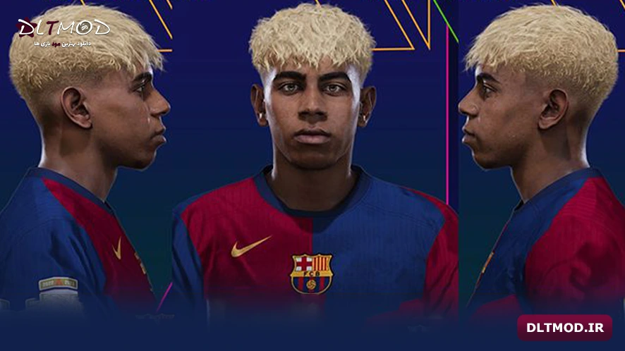 مود فیس Lamine Yamal برای PES 2021 
