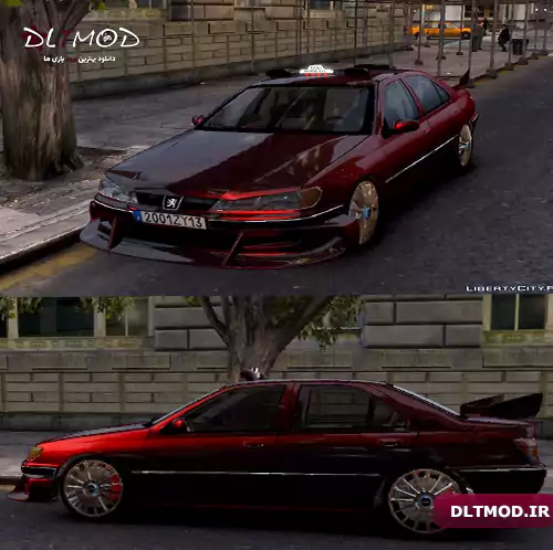 مود ماشین پژو قرمز (Peugeot 406 Taxi 2 Final) برای GTA IV